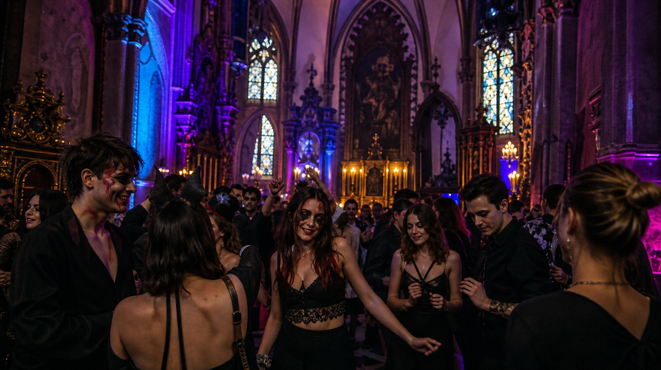 Erasmus in Prague — Halloween v kostele Sacré-Cœur